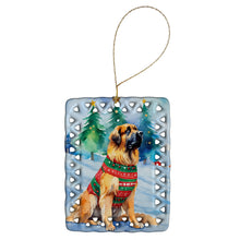 Load image into Gallery viewer, Leonberger Christmas Porcelain Ornament
