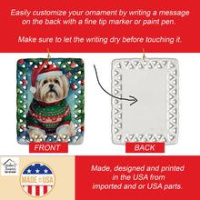 Load image into Gallery viewer, Lhasa Apso Christmas Porcelain Ornament