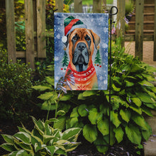 Load image into Gallery viewer, Mastiff Christmas Garden Flag – Cozy Dog Holiday Decor with Tree &amp; Presents