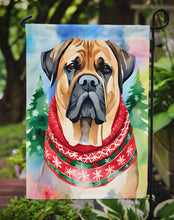 Load image into Gallery viewer, Mastiff Christmas Garden Flag – Cozy Dog Holiday Decor with Tree &amp; Presents