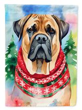 Load image into Gallery viewer, Mastiff Christmas Garden Flag – Cozy Dog Holiday Decor with Tree &amp; Presents