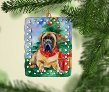 Load image into Gallery viewer, Mastiff Christmas Porcelain Ornament