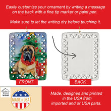 Load image into Gallery viewer, Mastiff Christmas Porcelain Ornament