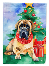 Load image into Gallery viewer, Mastiff Christmas Garden Flag – Cozy Dog Holiday Decor with Tree &amp; Presents