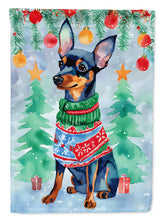 Load image into Gallery viewer, Miniature Pinscher Christmas House Flag