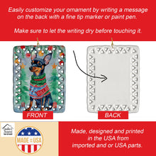 Load image into Gallery viewer, Miniature Pinscher Christmas Porcelain Ornament