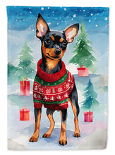 Load image into Gallery viewer, Miniature Pinscher Christmas House Flag