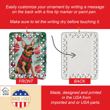 Load image into Gallery viewer, Miniature Pinscher Christmas Porcelain Ornament