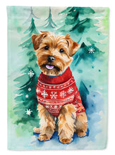 Load image into Gallery viewer, Norfolk Terrier Christmas House Flag