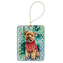 Load image into Gallery viewer, Norfolk Terrier Christmas Porcelain Ornament