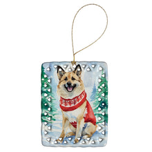 Load image into Gallery viewer, Norwegian Buhund Christmas Porcelain Ornament