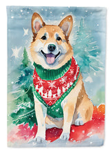 Load image into Gallery viewer, Norwegian Buhund Christmas House Flag