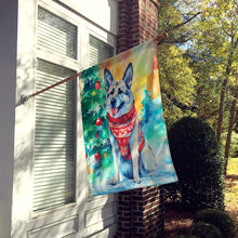 Load image into Gallery viewer, Norwegian Elkhound Christmas House Flag