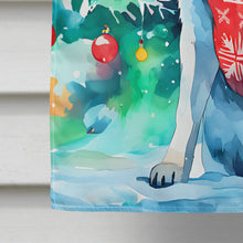 Load image into Gallery viewer, Norwegian Elkhound Christmas House Flag
