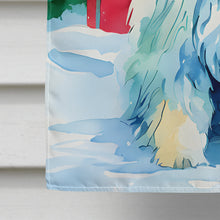 Load image into Gallery viewer, Old English Sheepdog Christmas House Flag