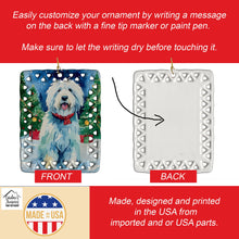 Load image into Gallery viewer, Old English Sheepdog Christmas Porcelain Ornament