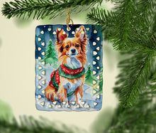 Load image into Gallery viewer, Papillon Christmas Porcelain Ornament