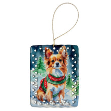 Load image into Gallery viewer, Papillon Christmas Porcelain Ornament