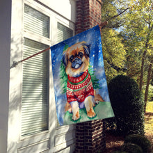 Load image into Gallery viewer, Pekingese Christmas House Flag