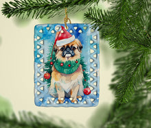 Load image into Gallery viewer, Pekingese Christmas Porcelain Ornament