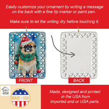 Load image into Gallery viewer, Pekingese Christmas Porcelain Ornament
