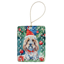 Load image into Gallery viewer, Petit Basset Griffon Vendeen Christmas Porcelain Ornament