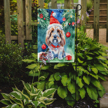 Load image into Gallery viewer, Petit Basset Griffon Vendeen Christmas Garden Flag – Cozy Dog Holiday Decor with Tree &amp; Presents