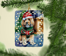 Load image into Gallery viewer, Petit Basset Griffon Vendeen Christmas Porcelain Ornament