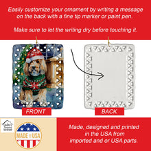 Load image into Gallery viewer, Petit Basset Griffon Vendeen Christmas Porcelain Ornament