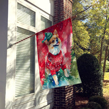 Load image into Gallery viewer, Pomeranian Christmas House Flag