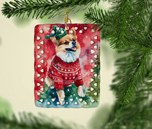 Load image into Gallery viewer, Pomeranian Christmas Porcelain Ornament