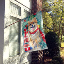 Load image into Gallery viewer, Pomeranian Christmas House Flag