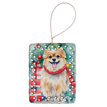 Load image into Gallery viewer, Pomeranian Christmas Porcelain Ornament