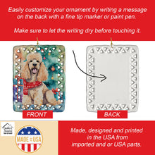 Load image into Gallery viewer, Poodle Christmas Porcelain Ornament