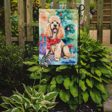 Load image into Gallery viewer, Poodle Christmas Garden Flag – Cozy Dog Holiday Decor with Tree &amp; Presents