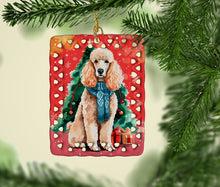 Load image into Gallery viewer, Poodle Christmas Porcelain Ornament