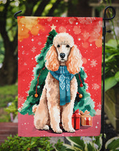 Load image into Gallery viewer, Poodle Christmas Garden Flag – Cozy Dog Holiday Decor with Tree &amp; Presents