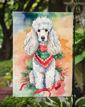 Load image into Gallery viewer, Poodle Christmas Garden Flag – Cozy Dog Holiday Decor with Tree &amp; Presents