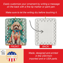 Load image into Gallery viewer, Poodle Christmas Porcelain Ornament