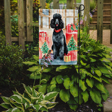 Load image into Gallery viewer, Poodle Christmas Garden Flag – Cozy Dog Holiday Decor with Tree &amp; Presents