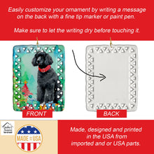 Load image into Gallery viewer, Poodle Christmas Porcelain Ornament