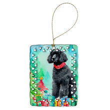 Load image into Gallery viewer, Poodle Christmas Porcelain Ornament