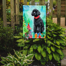 Load image into Gallery viewer, Poodle Christmas Garden Flag – Cozy Dog Holiday Decor with Tree &amp; Presents