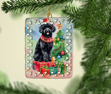 Load image into Gallery viewer, Poodle Christmas Porcelain Ornament