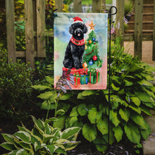 Load image into Gallery viewer, Poodle Christmas Garden Flag – Cozy Dog Holiday Decor with Tree &amp; Presents