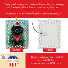 Load image into Gallery viewer, Poodle Christmas Porcelain Ornament