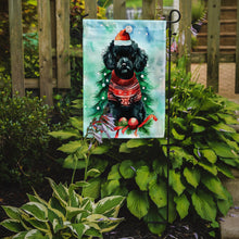 Load image into Gallery viewer, Poodle Christmas Garden Flag – Cozy Dog Holiday Decor with Tree &amp; Presents