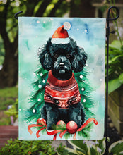 Load image into Gallery viewer, Poodle Christmas Garden Flag – Cozy Dog Holiday Decor with Tree &amp; Presents