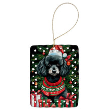 Load image into Gallery viewer, Poodle Christmas Porcelain Ornament