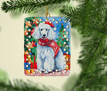 Load image into Gallery viewer, Poodle Christmas Porcelain Ornament